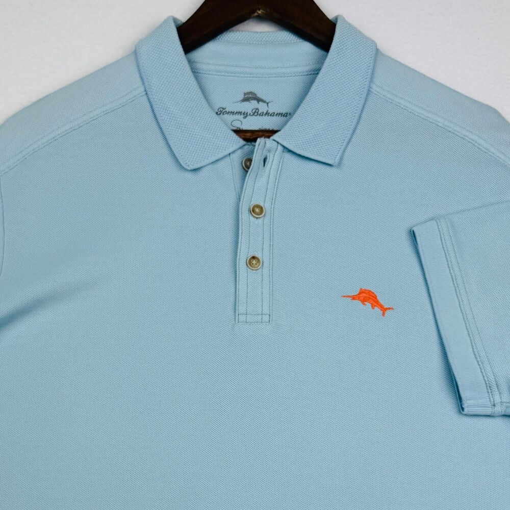 Tommy Bahama Supima Polo M Blue